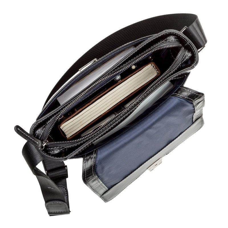 Сумка мужская SHVIGEL кожаная Черная