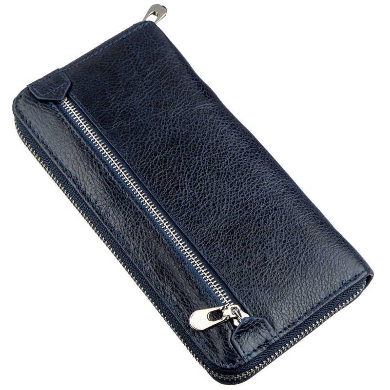 Вертикальный женский кошелек-клатч ST Leather Синий