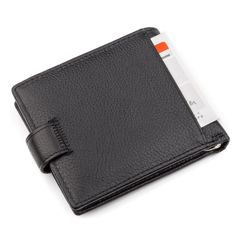 Мужской кошелек ST Leather (ST-) с зажимом для денег Черный