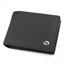 Мужской кошелек ST Leather (ST) из натуральной кожи Черный