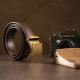 Ремень из натуральной кожи с автоматической пряжкой латунь Vintage Коричневый