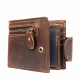 Тонкое мужское портмоне матовое Vintage Коричневое