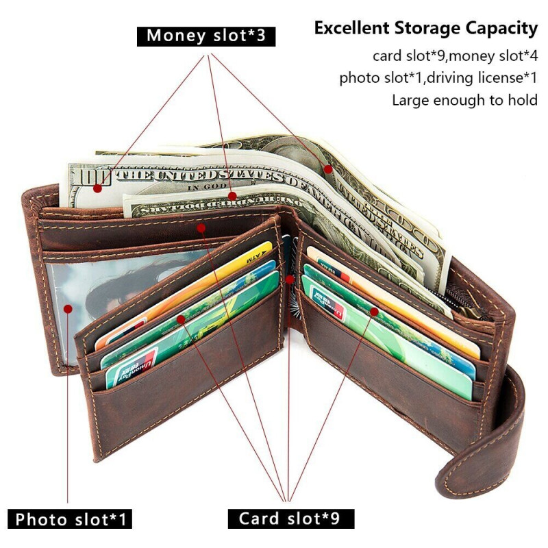 Тонкое мужское портмоне матовое Vintage Коричневое