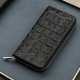 Гаманець-клатч CROCODILE LEATHER з натуральної шкіри крокодила Чорний