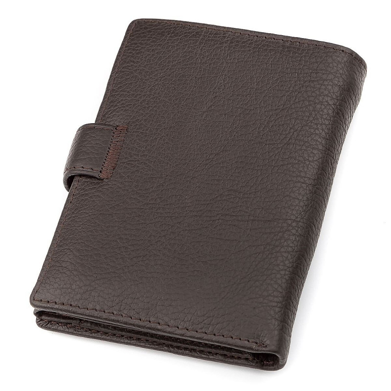 Мужской кошелек ST Leather (ST) вертикальный Коричневый