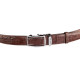 Ремень-автомат CROCODILE LEATHER из натуральной кожи крокодила (каймана) Коричневый