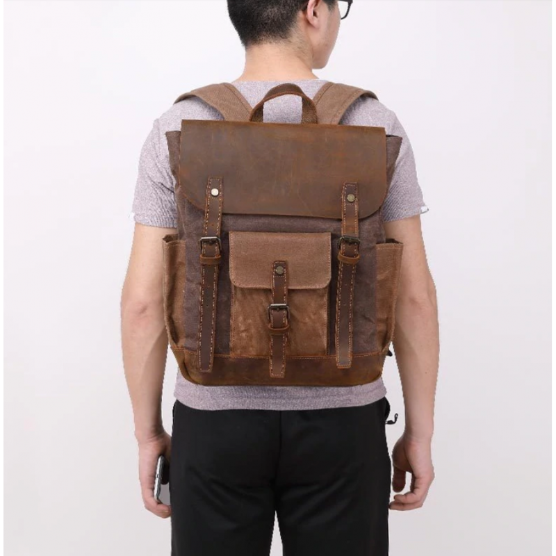 Рюкзак дорожный текстильный Vintage Коричневый