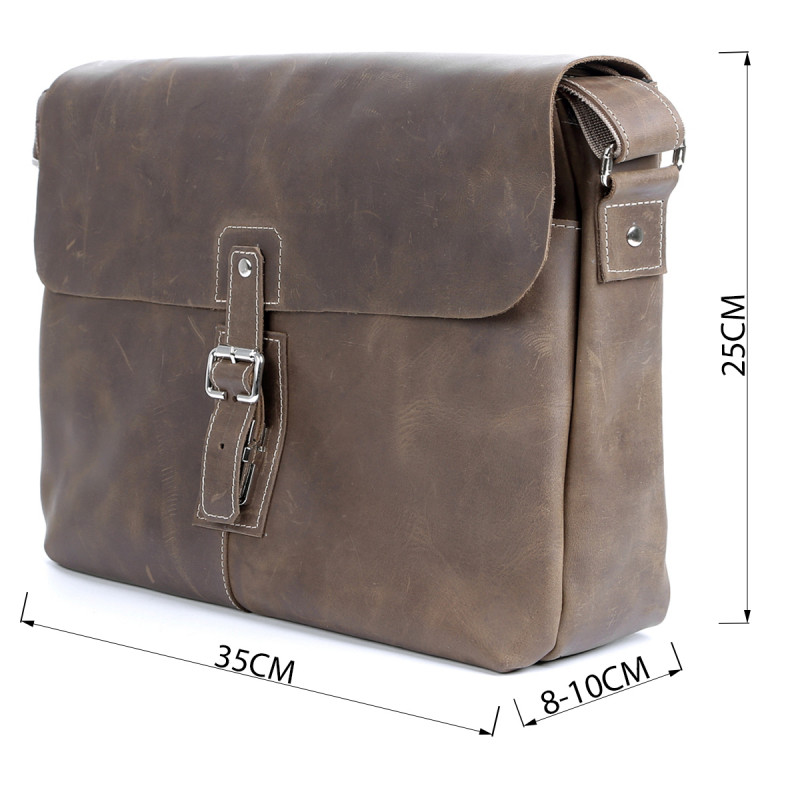 Сумка SHVIGEL з натуральної винтажной шкіри Коричнева