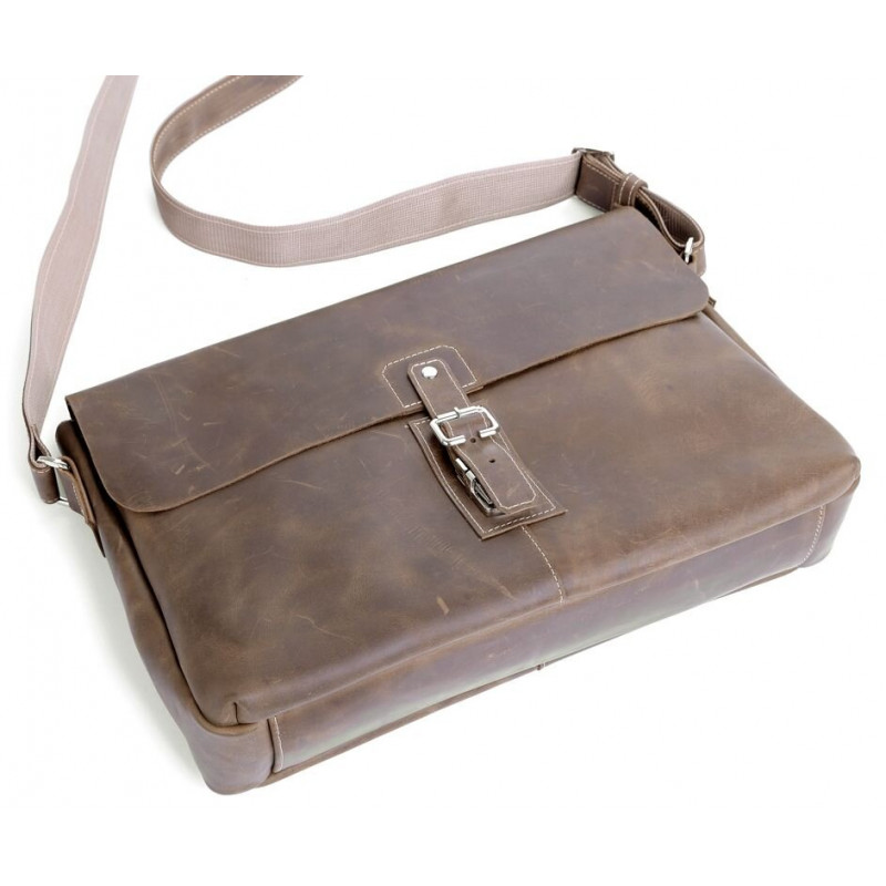 Сумка SHVIGEL з натуральної винтажной шкіри Коричнева