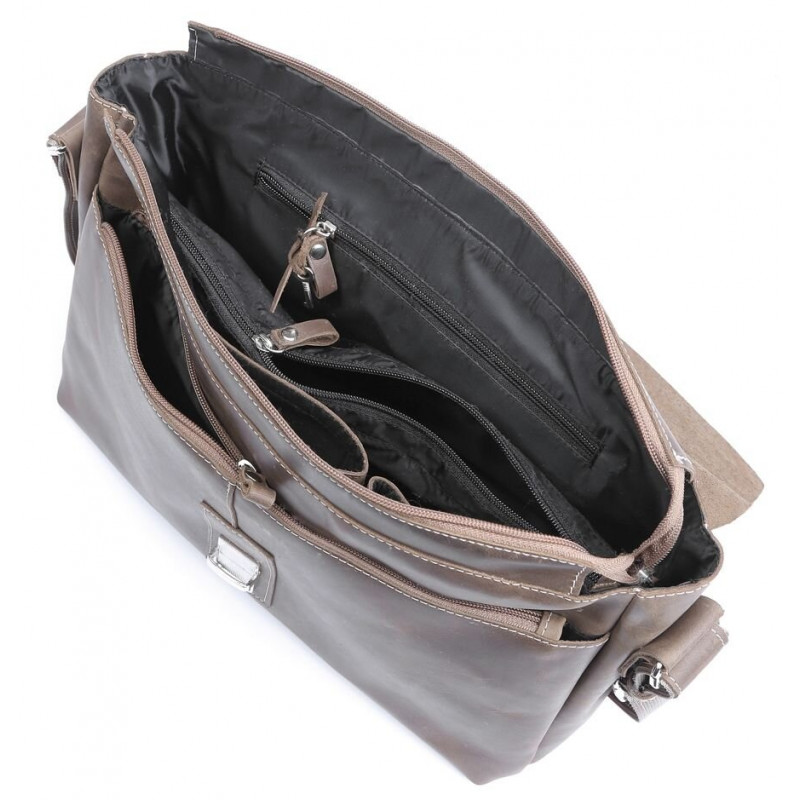 Сумка SHVIGEL з натуральної винтажной шкіри Коричнева