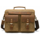 Сумка-портфель мужская текстильная с кожаными вставками Vintage Рыжая