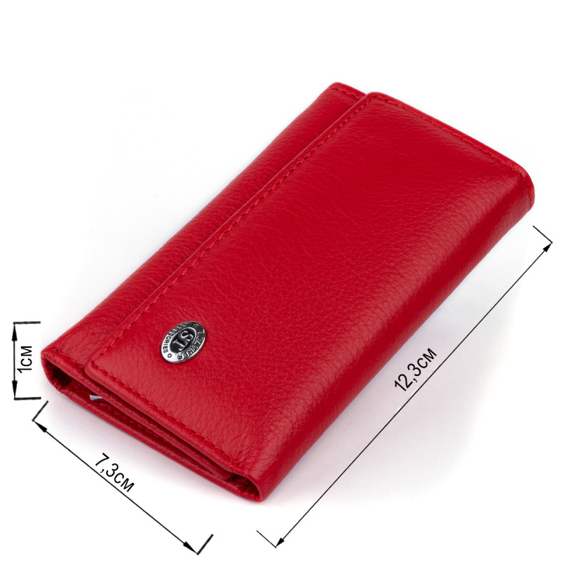 Ключница-кошелек женская ST Leather Красная