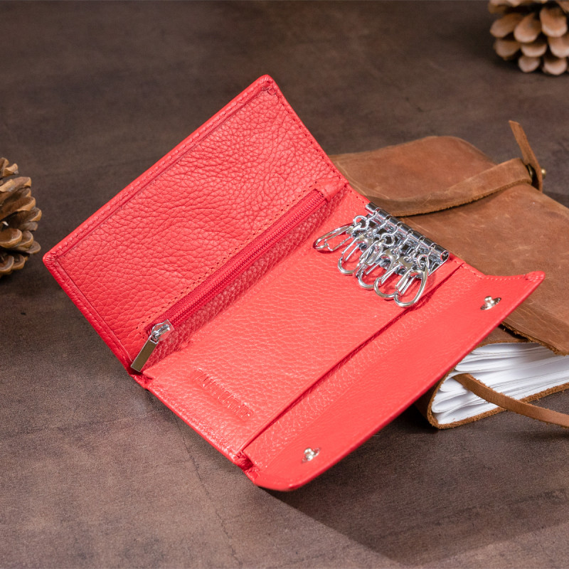 Ключница-кошелек женская ST Leather Красная