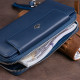 Кошелек из кожи на защелке ST Leather Темно-синий