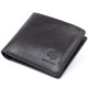 Портмоне вертикальне з круглим магнітом на два відділення GRANDE PELLE Чорне