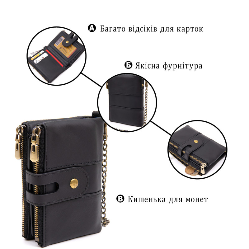 Гаманець універсальний Vintage Чорний