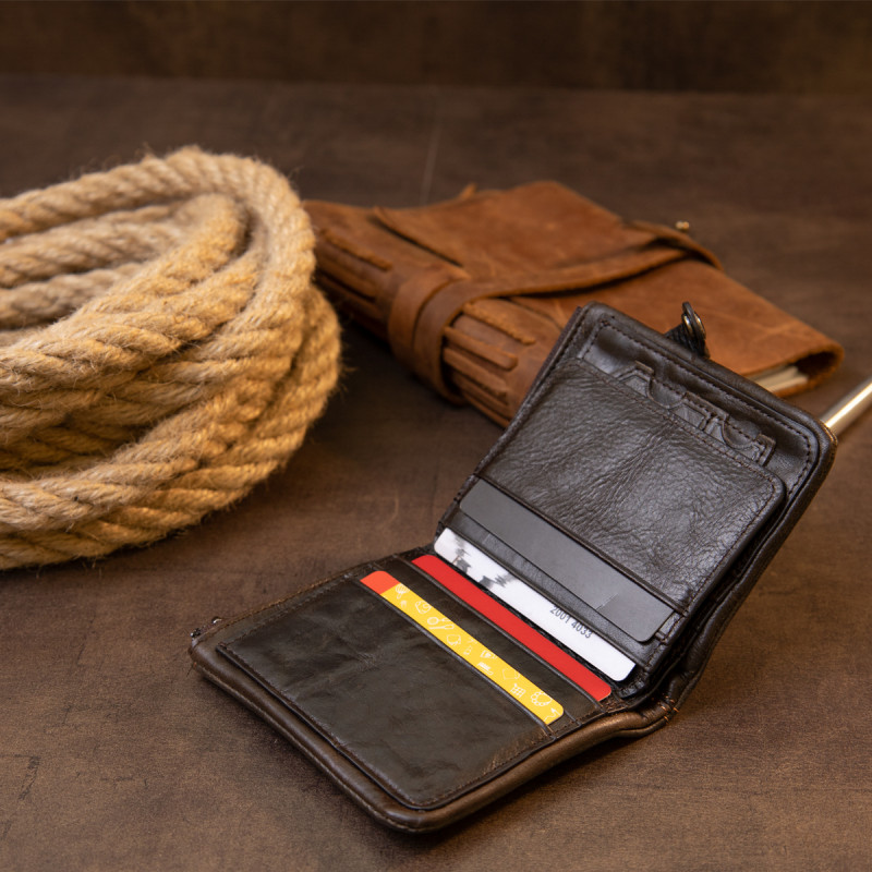 Портмоне унисекс Vintage Коричневое