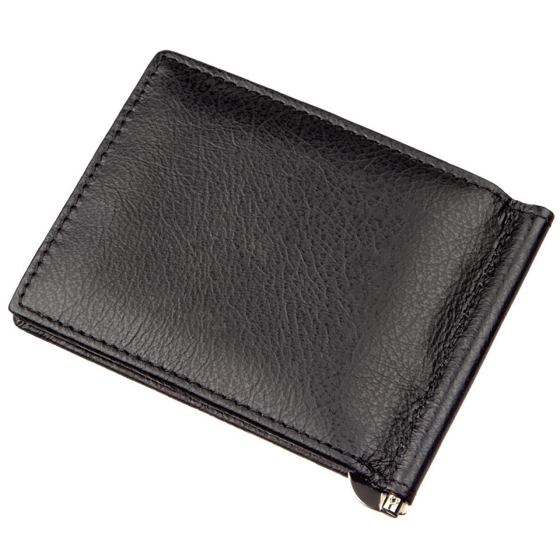 Чоловічий затискач для грошей на магніті ST Leather Чорний