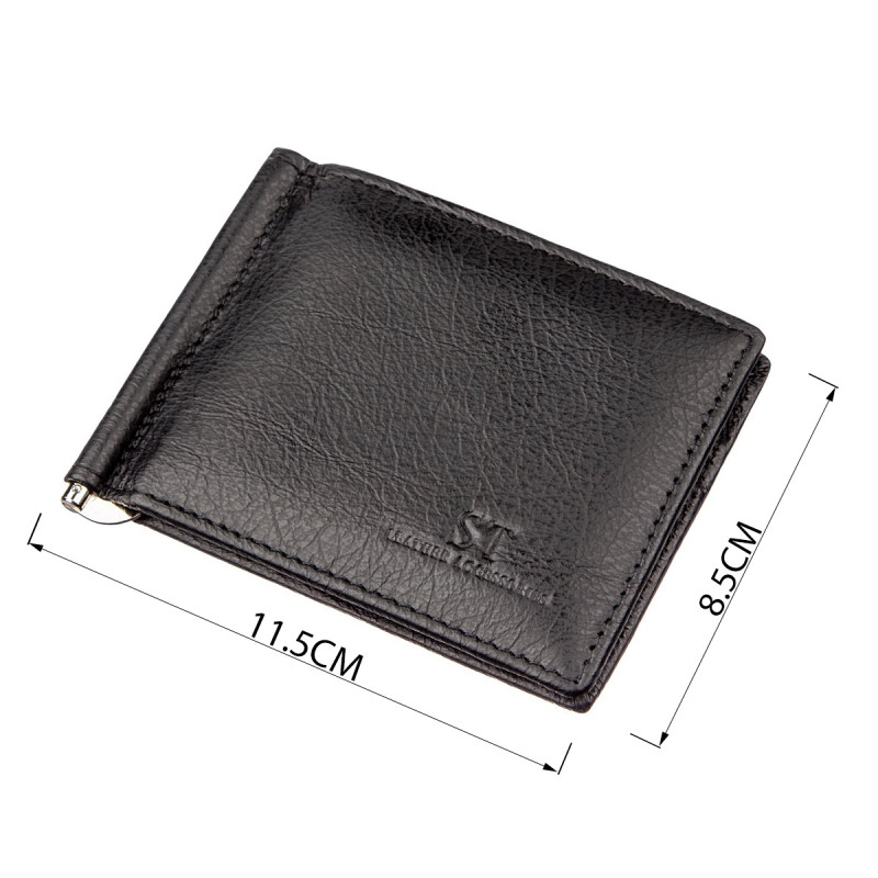 Чоловічий затискач для грошей на магніті ST Leather Чорний