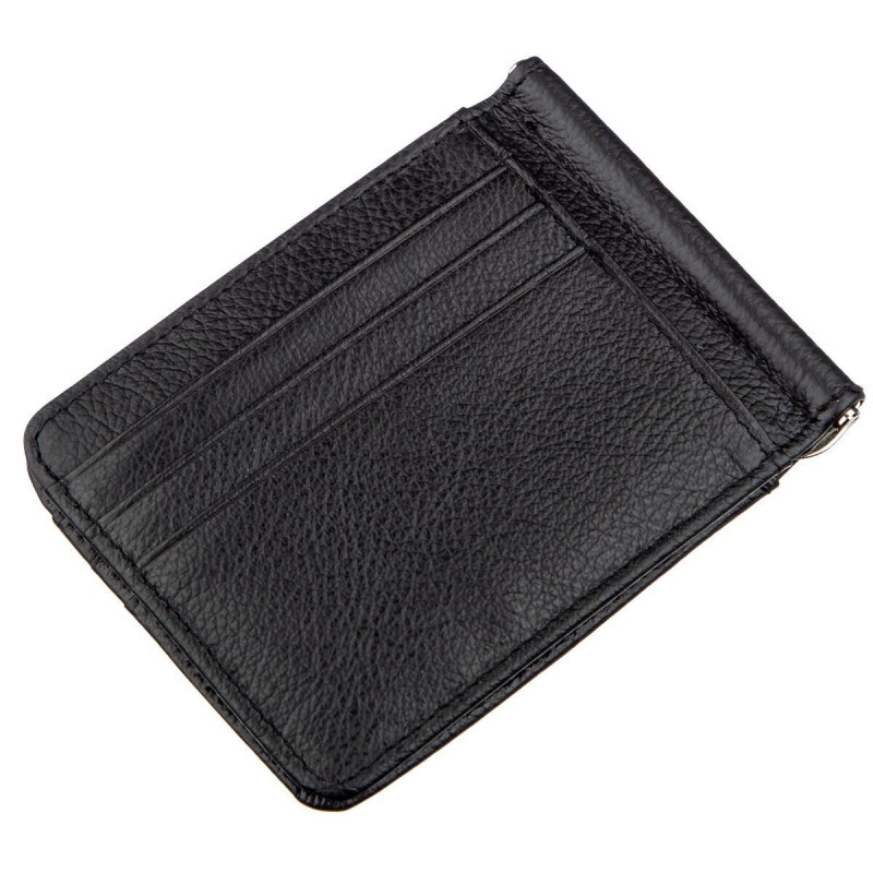 Чоловічий зажим з кишенями для карток ST Leather Чорний
