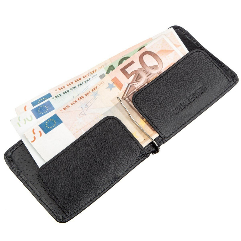 Чоловічий зажим з кишенями для карток ST Leather Чорний
