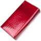 Яркий женский кошелек из лакированной кожи с визитницей ST Leather Красный