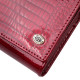 Яркий женский кошелек из лакированной кожи с визитницей ST Leather Красный