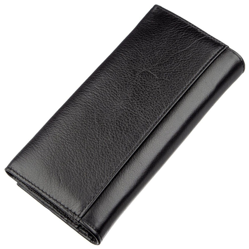 Практичный женский кошелек на магнитах ST Leather Черный