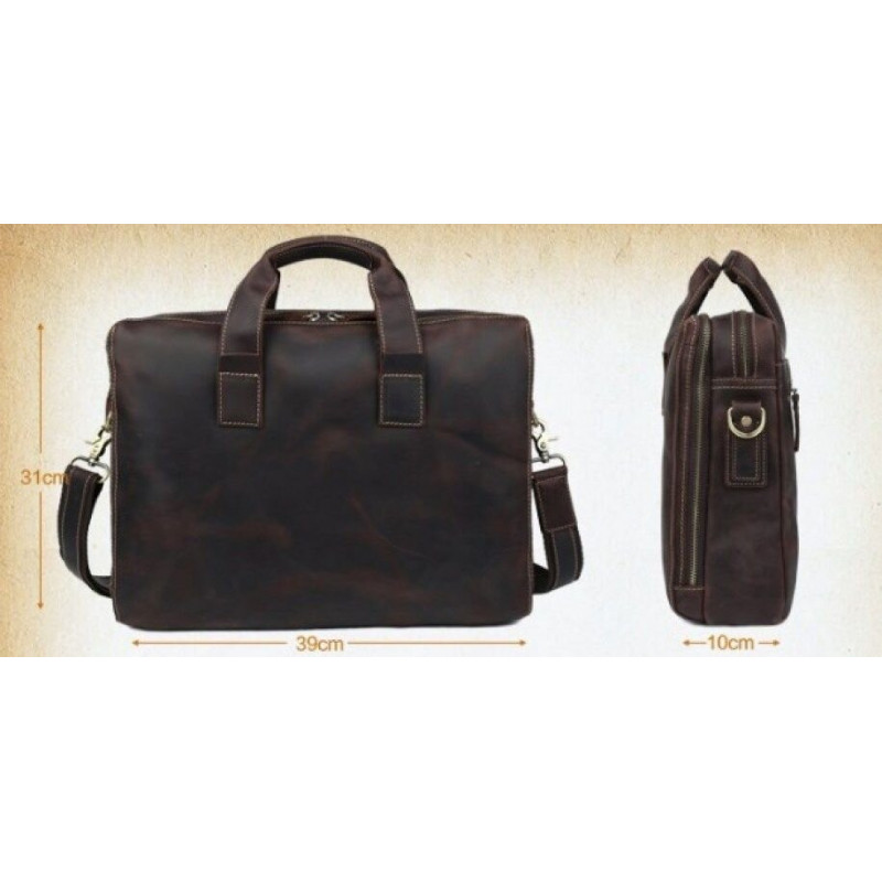 Сумка Vintage з вінтажної шкіри Коричнева