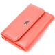 Стильный молодежный кошелек из натуральной кожи флотар CANPELLINI Коралловый
