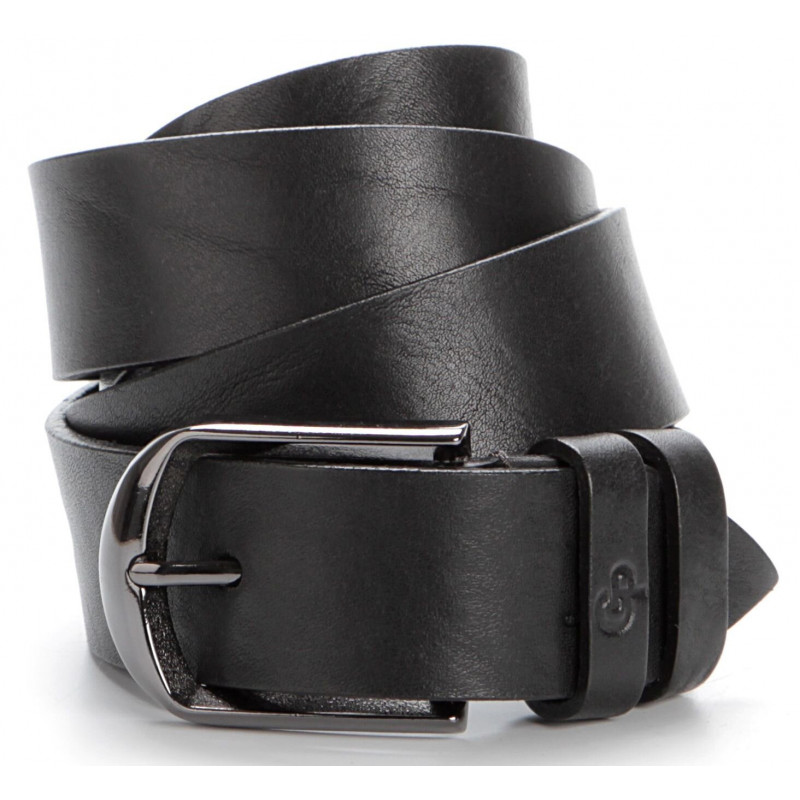 Ремінь чоловічий GRANDE PELLE натуральна шкіра Чорний