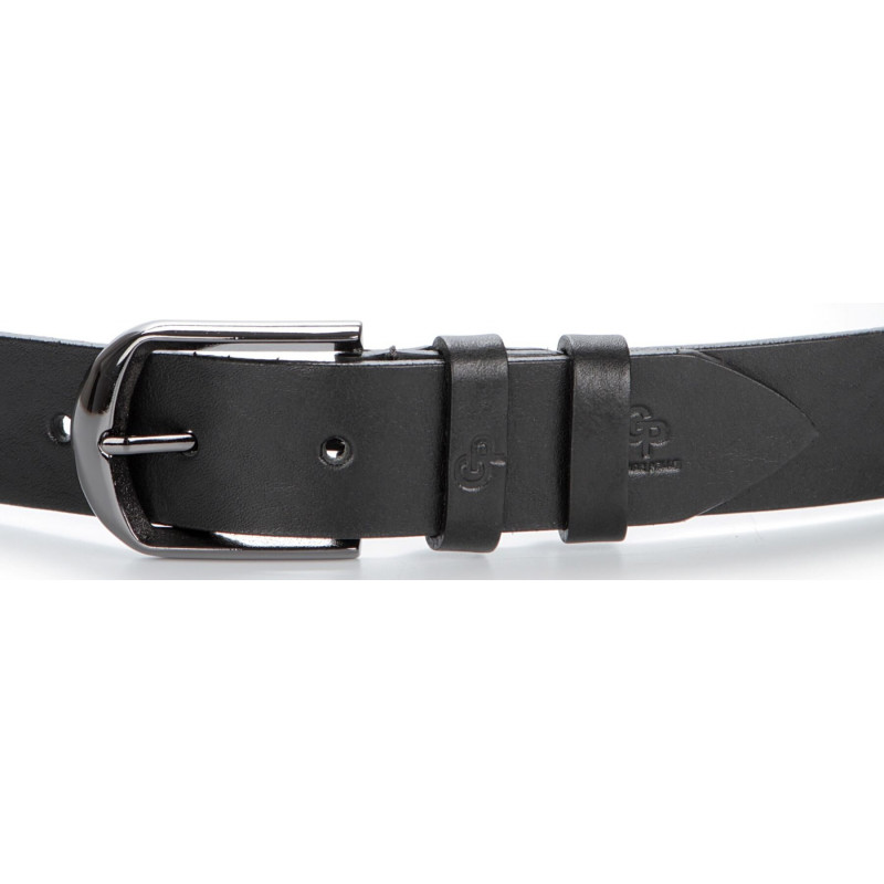 Ремінь чоловічий GRANDE PELLE натуральна шкіра Чорний
