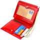 Яскравий гаманець для жінок середнього розміру з натуральної гладкої шкіри CANPELLINI Червоний