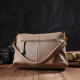 Практична жіноча сумка через плече з натуральної шкіри Vintage Бежева