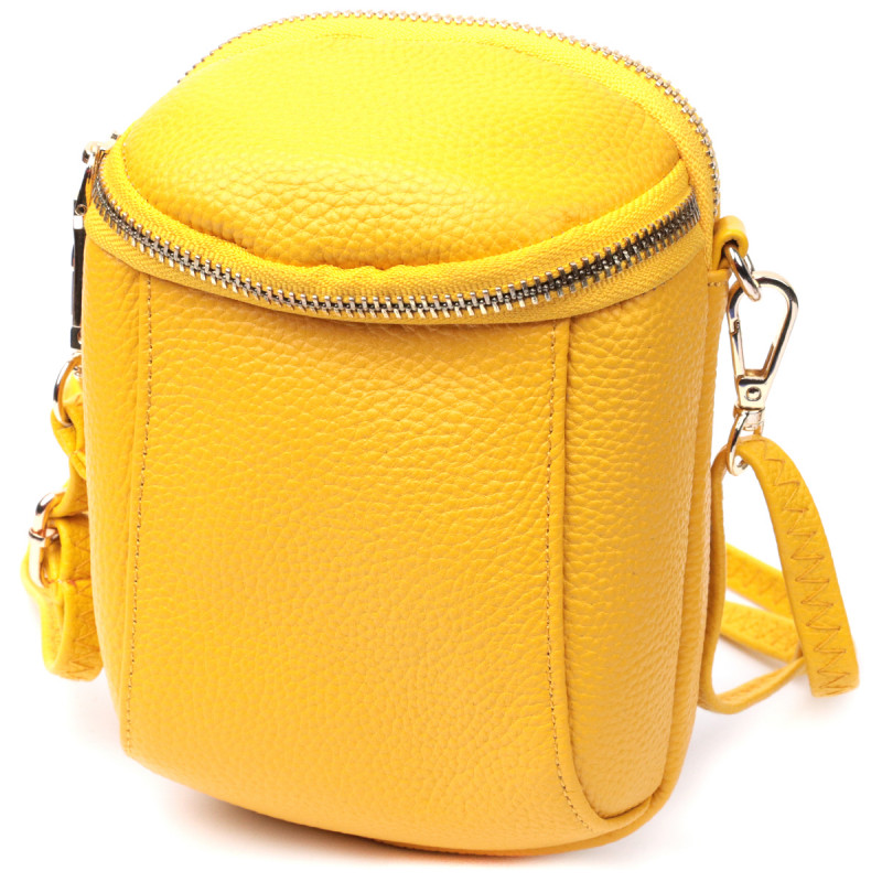 Оригинальная сумка для женщин из мягкой натуральной кожи Vintage Желтый