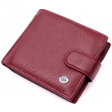 Стильное женское портмоне с блоком для карт из натуральной кожи ST Leather Бордовый