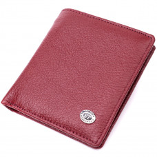 Женский небольшой кошелек из натуральной кожи ST Leather Бордовый