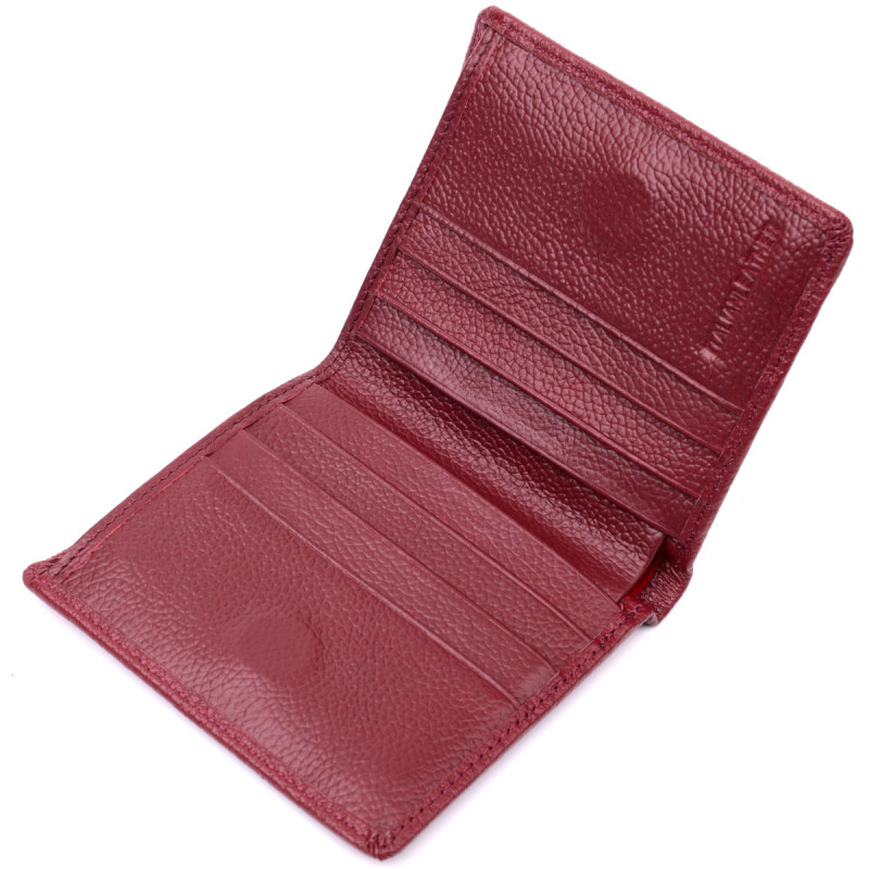 Женский небольшой кошелек из натуральной кожи ST Leather Бордовый
