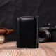 Женский горизонтальный кошелек из натуральной кожи ST Leather Черный
