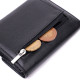 Женский симпатичный кошелек с монетницей из натуральной кожи ST Leather Черный