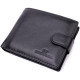 Горизонтальный мужской бумажник из натуральной кожи ST Leather Черный