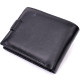 Горизонтальный мужской бумажник из натуральной кожи ST Leather Черный