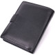 Солидный мужской бумажник вертикального формата из натуральной кожи ST Leather Черный