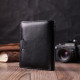 Солидный мужской бумажник вертикального формата из натуральной кожи ST Leather Черный