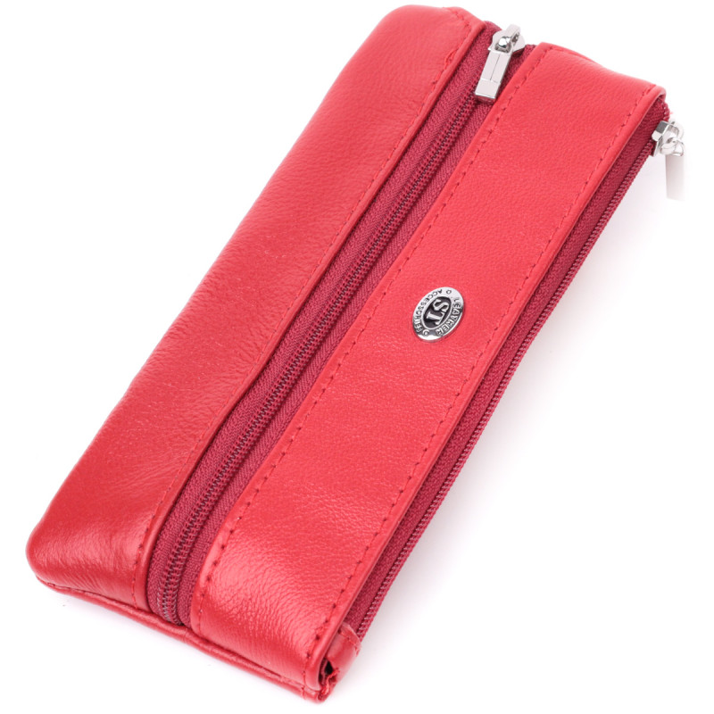 Оригинальная ключница из натуральной кожи ST Leather Красный
