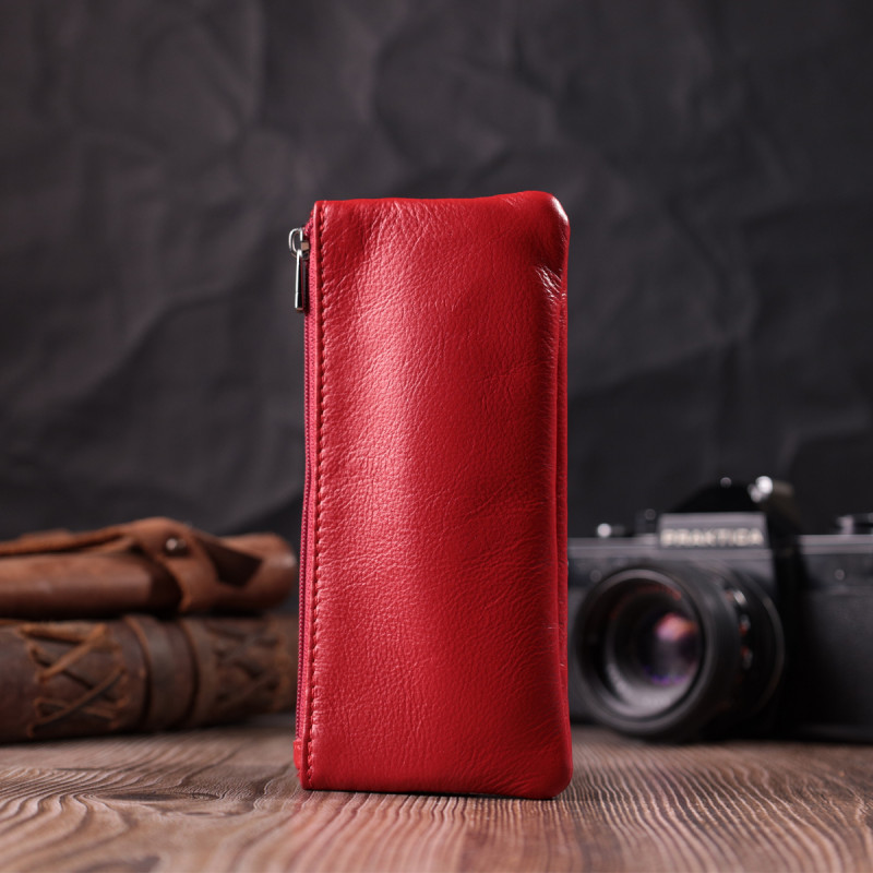 Оригинальная ключница из натуральной кожи ST Leather Красный