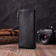 Вместительная кожаная ключница на молнии ST Leather Черный
