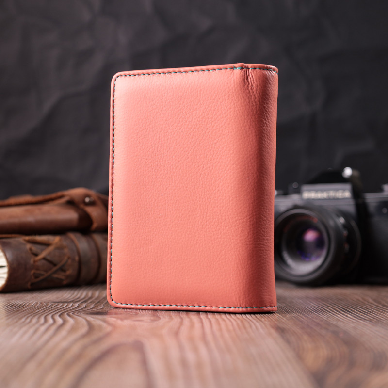 Оригинальный кошелек для женщин из натуральной кожи ST Leather Оранжевый