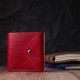 Яскравий жіночий гаманець із глянсової натуральної шкіри GRANDE PELLE Червоний