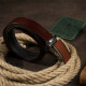 Ремінь чоловічий з коричневою вставкою на пряжці Vintage Коричневий
